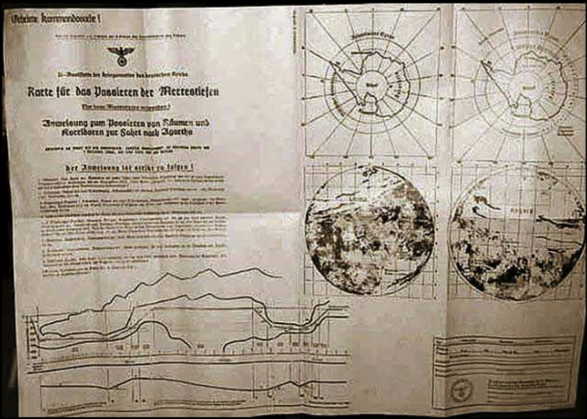 Nazi Antartica Map for Asgard and Agartha